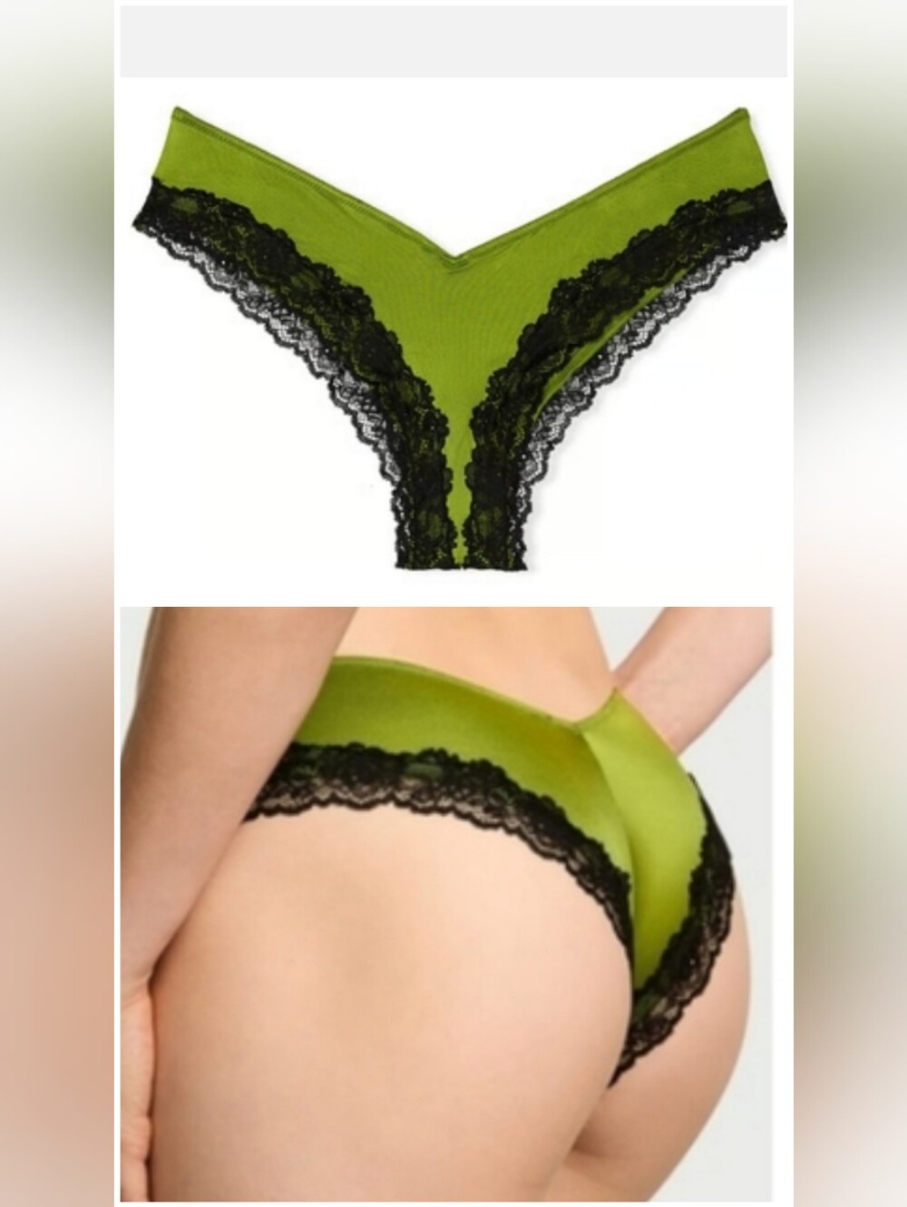 Victoria's secret VERY SEXY Lace-Trim High-Leg Cheeky Panty XSMALL